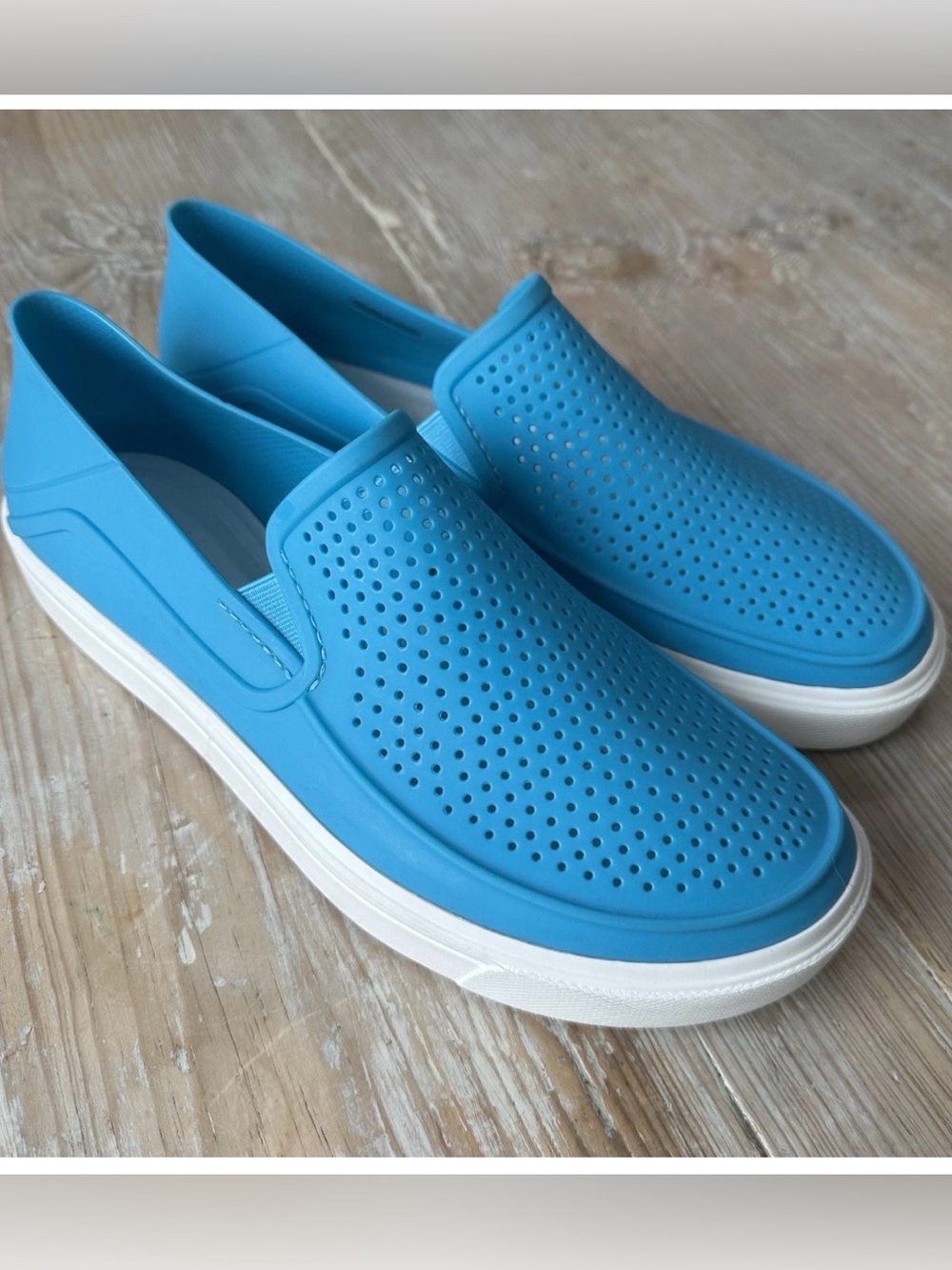Crocs Citilane Roka Women Sz 11 Turquoise Blue Comfort Walking Beach Shoes